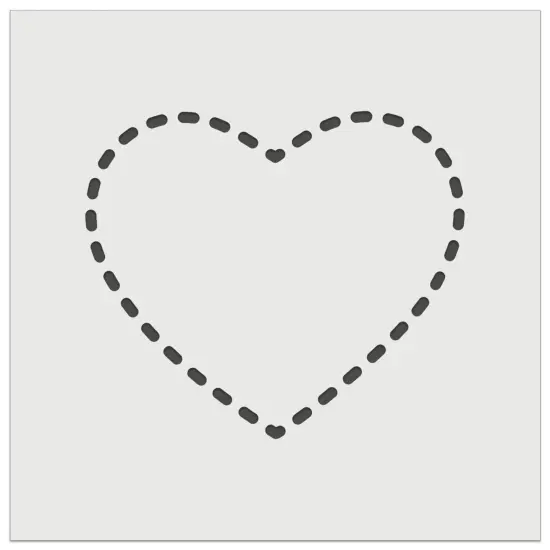 Heart Dashed Love Outline Wall Cookie DIY Craft Reusable Stencil {7}