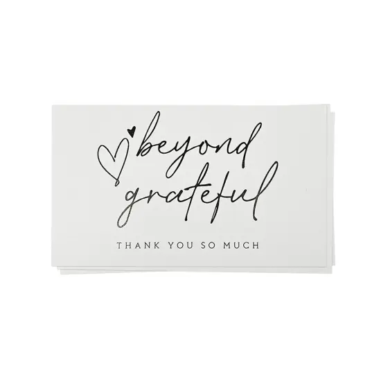 Wrapables 2.1" x 3.5" Thank You Card Inserts, Appreciation Cards for Small Business, Weddings, Bridal & Baby Showers, 120pcs {1}