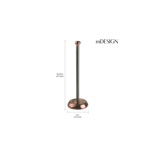 mDesign Metal Free-Standing Toilet Paper Holder {3}