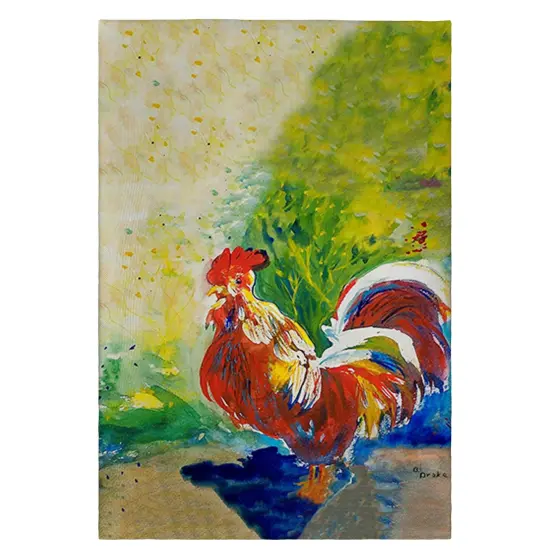 Betsy Drake Red Rooster Guest Towel {1}