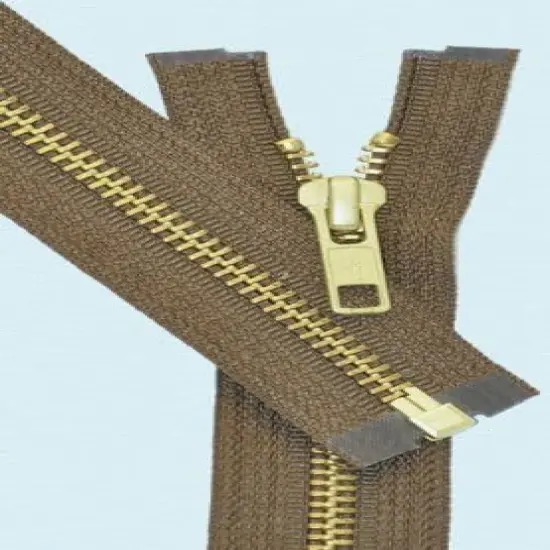 24" Medium Weight Jacket Zipper YKK #5 Brass ~ Separating ~ 161 Light Brown (1 Zipper/pack) {1}
