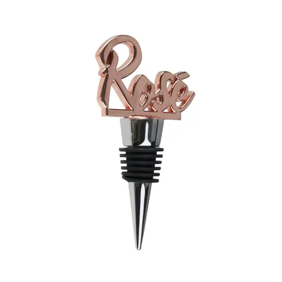 Wild Eye 4" Handcrafted Rose Gold Rosé Stainless Steel Wine Bottle Stopper Silver {3}