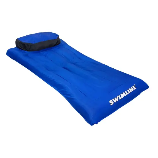 Swim Central 78" Inflatable Blue and Black Ultimate Mattress Swimming Pool Lounger {1}