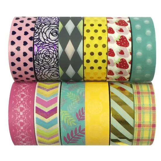 Wrapables WPSET51 Washi Masking Tape Collection (Set of 12) {1}