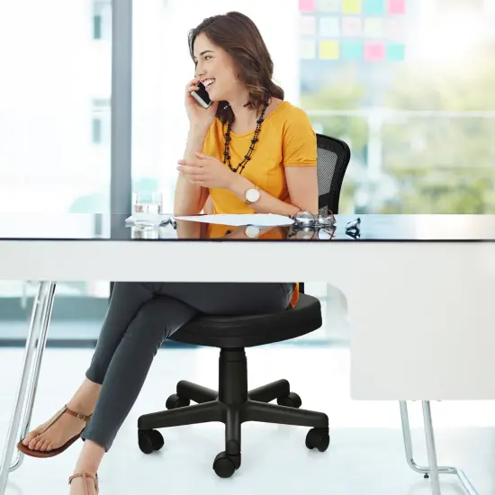 Costway Armless Office Chair Adjustable Swivel Computer Mesh Desk Chair Green\Blue\Gray {4}