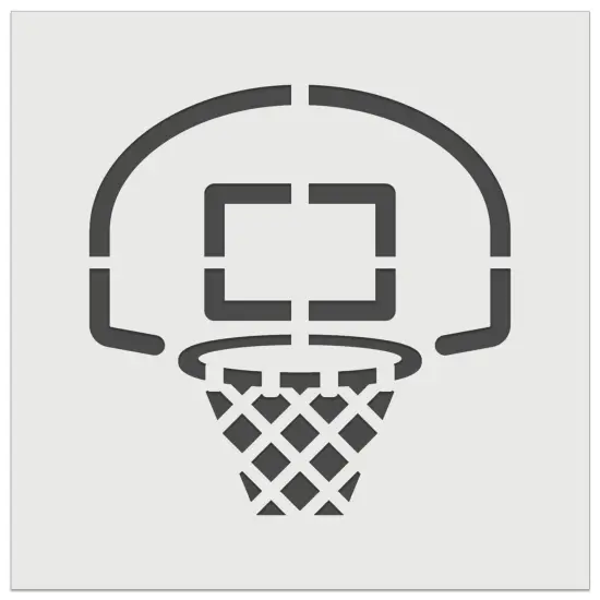 Basketball Hoop and Backboard Wall Cookie DIY Craft Reusable Stencil {2}