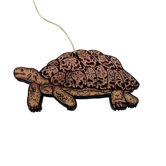 Land Turtle - Cedar Ornament {1}