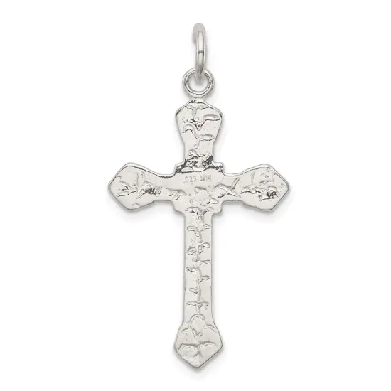 Sterling Silver Crucifix Charm Religious Jewelry 37mm x 20mm {3}