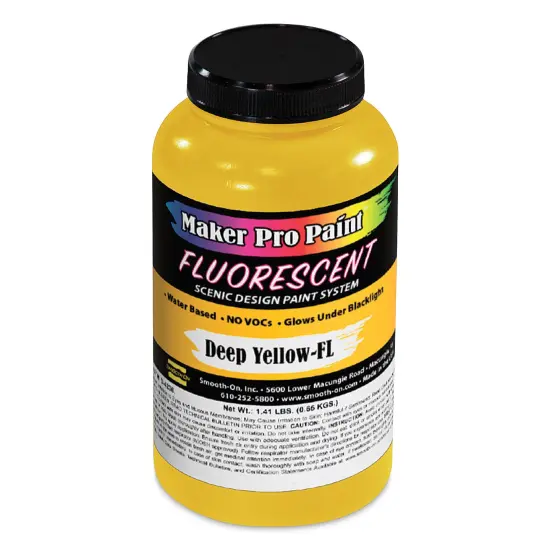 Smooth-On Maker Pro Acrylic-Urethane Paint - Fluorescent Deep Yellow, 16 oz {1}