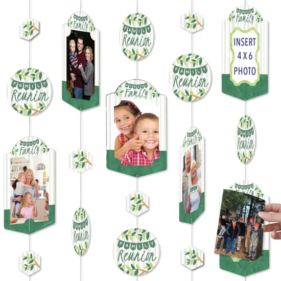 Big Dot of Happiness Family Tree Reunion - Family Gathering Party Vertical Photo Garland 35 Pieces {1}