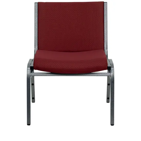 Emma and Oliver 1000 lb. Big & Tall Fabric Stack Chair Burgundy {2}