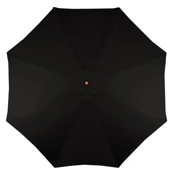 Northlight 8.5ft Outdoor Patio Market Umbrella with Wooden Pole, Black {4}