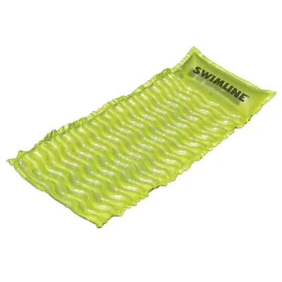 Swim Central 72" Inflatable Lime Green Bubble Swirled Swimming Pool Air Mattress Float {1}
