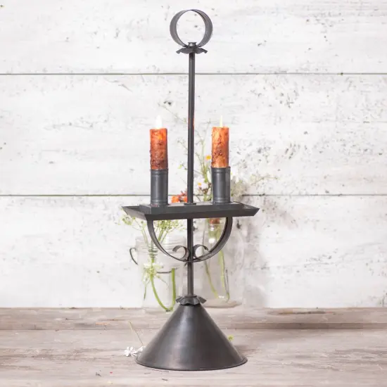 Irvins Country Tinware Rochester Student Lamp in Kettle Black {3}