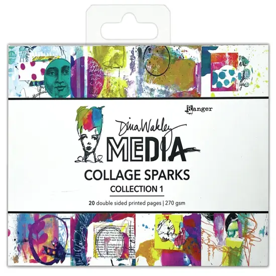 Dina Wakley Media Collage Sparks 6"X4" 20/Pkg-Collection 1 {1}