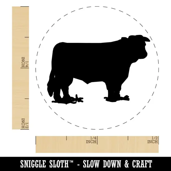 Hereford Cow Solid Self-Inking Rubber Stamp for Stamping Crafting Planners Dry Pad (No Ink) {1}