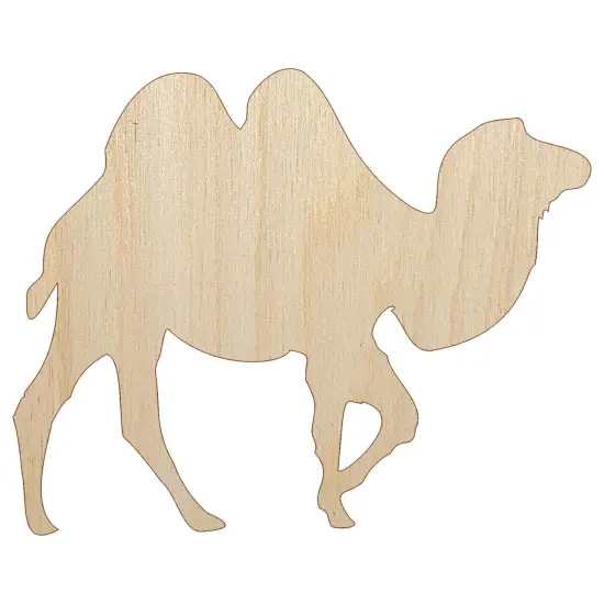 Camel Dromedary Silhouette Unfinished Wood Shape Piece Cutout for DIY Craft Projects {7}