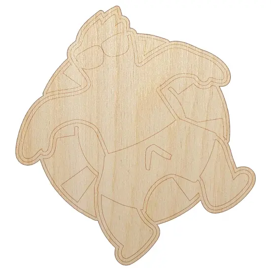 Summer Man in Swimsuit Floating Unfinished Wood Shape Piece Cutout for DIY Craft Projects {7}