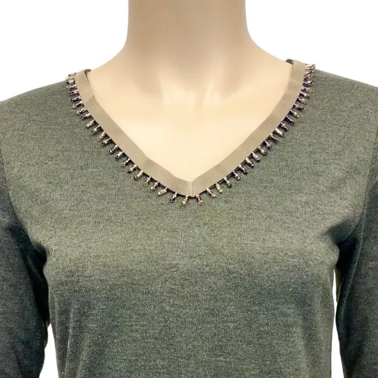 5 Yards of Nora Beaded Fringe Trim 3/4" x 18" -Lavender Tobacco Multi {4}