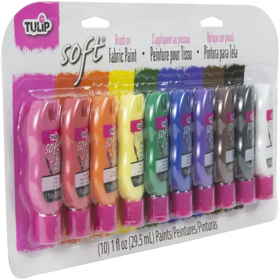 Tulip Soft Brush On Fabric Paint 1oz 10/Pkg-Assorted {2}