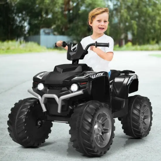 Iron Kids ATV Ride-On with Music, USB and 2 Speeds Black {2}