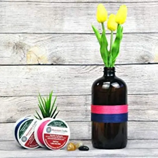 109 YardsMandala Crafts Black 1mm Waxed Cord for Jewelry Making - Black Waxed Cotton Cord for Jewelry String Bracelet Cord Wax Cord Necklace String {5}