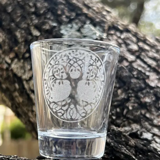 2oz Celtic Tree of Life Shotglass LASER {4}