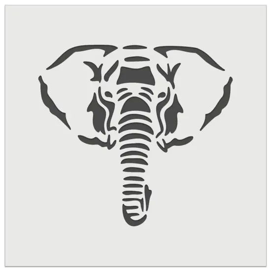 Elephant Face Wall Cookie DIY Craft Reusable Stencil {2}