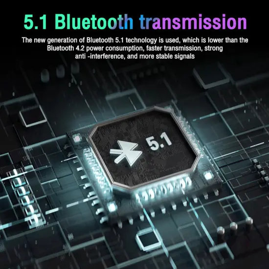 Kitcheniva Noise Cancelling Wireless Headphones Bluetooth 5.1 Headset Stereo White {5}