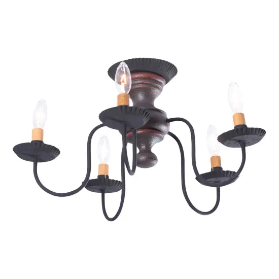 Irvin's Country Tinware Thorndale Ceiling Light in Espresso with Salem Brick {1}