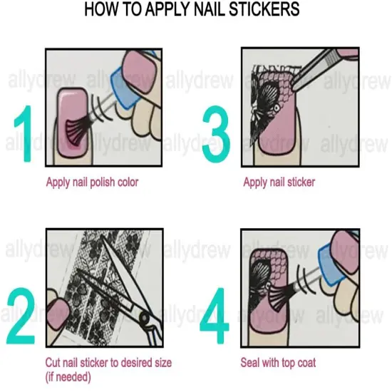 Wrapables Funky Cute Funky Patterns Nail Art Nail Stickers 3d Nail Decals, 10 sheets (300+ nail stickers) {2}