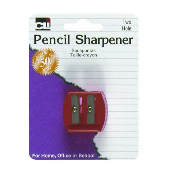 Two Hole Pencil/Crayon Sharpener, Pack of 24 {2}