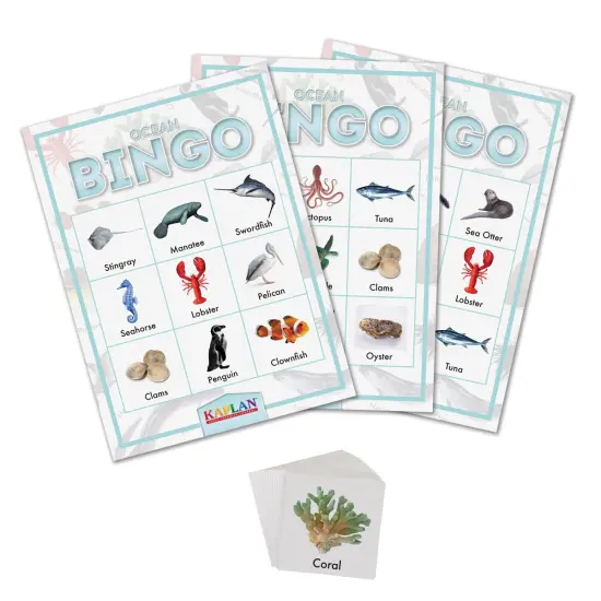 Kaplan Early Learning Company Kaplan Ocean Bingo Learning Game {3}