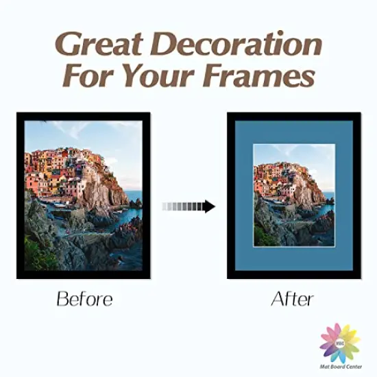 10 Pack 11x14 Mixed Colors White Core Picture Mats for 8x10 Photos {3}