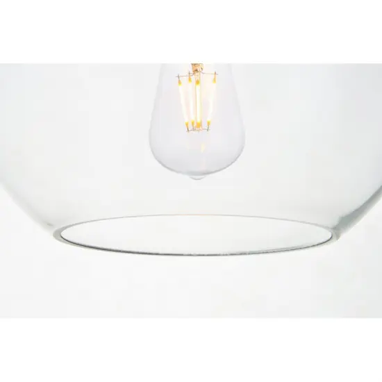 Baxter 1 Light brass plug-in pendant With Clear Glass {4}