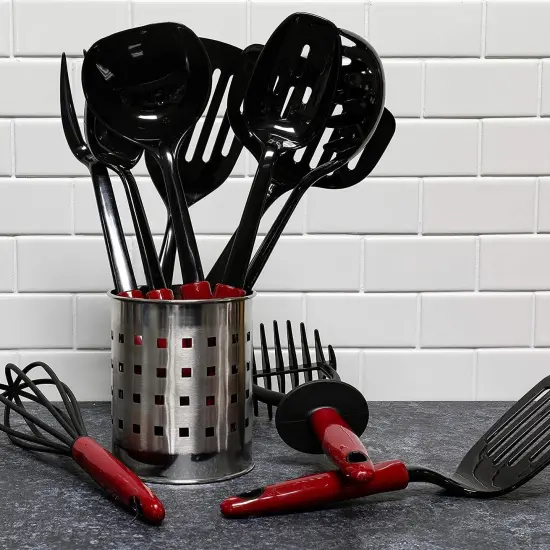 Chef Craft 12" Select Nylon Jumbo Wide Slotted Turner Spatula {5}