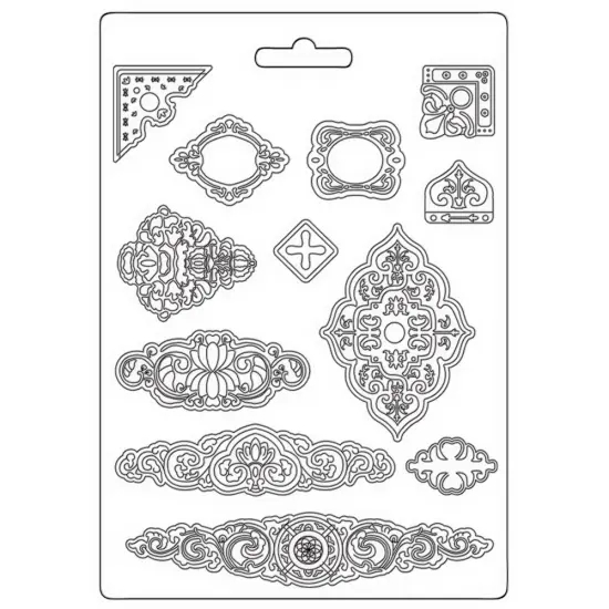 Stamperia Soft Maxi Mould A4-Vintage Library Plates {1}