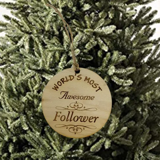 Worlds most Awesome Follower- Ornament {2}