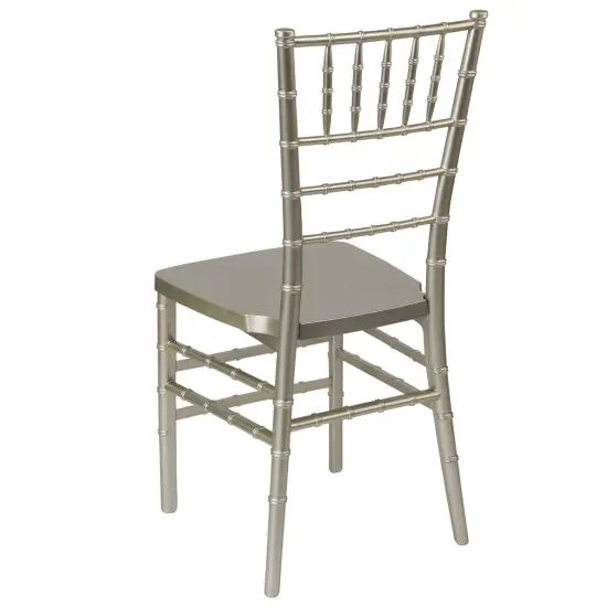 Emma and Oliver 2 Pack PREMIUM Resin Stacking Chiavari Chair Champagne {3}