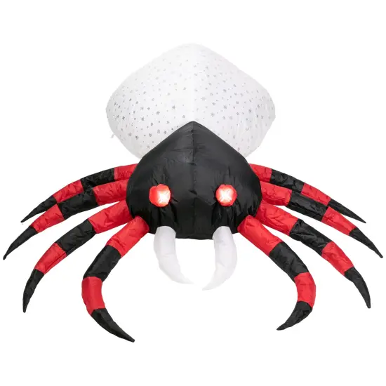 Northlight LED Lighted Inflatable Chill and Thrill Spider Outdoor Halloween Decoration - 4' Red {6}