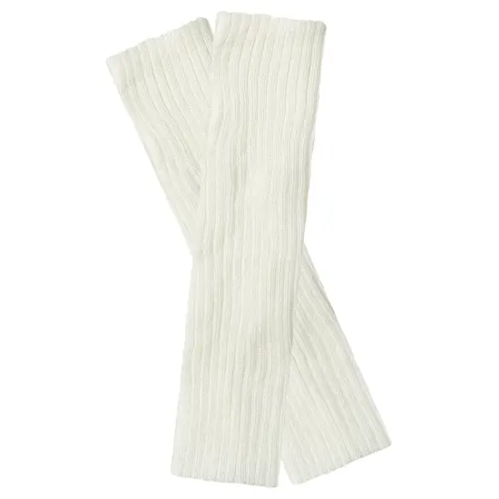 Wrapables 80's Style Neon Fluorescent Ribbed Leg Warmers Cream {1}
