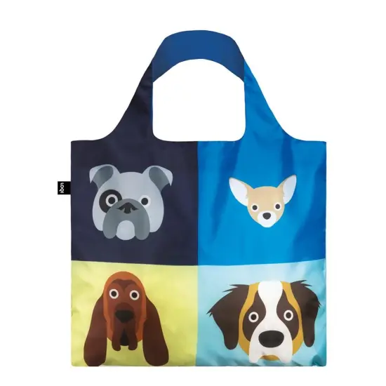 LOQI Stephen Cheetham Dogs Reusable Shopping Bag {1}