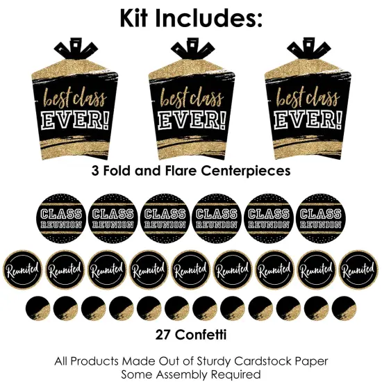 Big Dot of Happiness Reunited - School Class Reunion Party Decor and Confetti - Terrific Table Centerpiece Kit - Set of 30 {4}