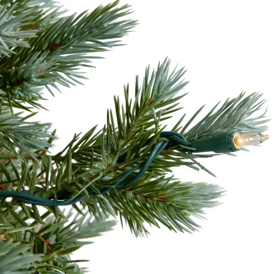 Northlight Blue Spruce Artificial Potted Christmas Tree - 4' - Clear Lights Green {5}