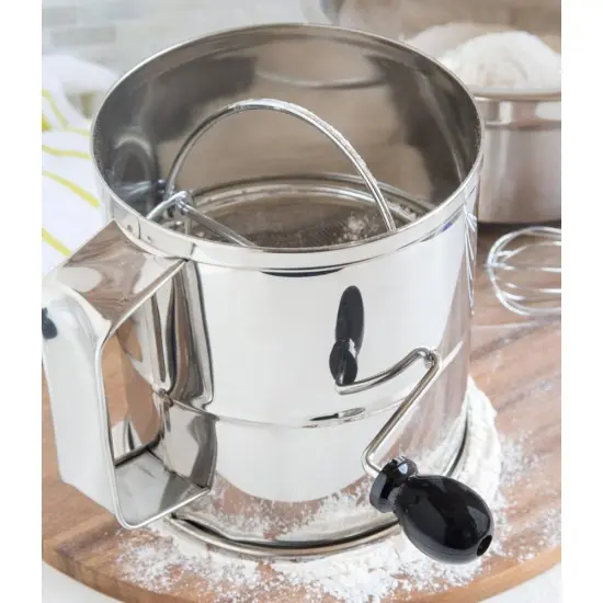 Fox Run Flour Sifter, Stainless Steel, 8-Cup {3}