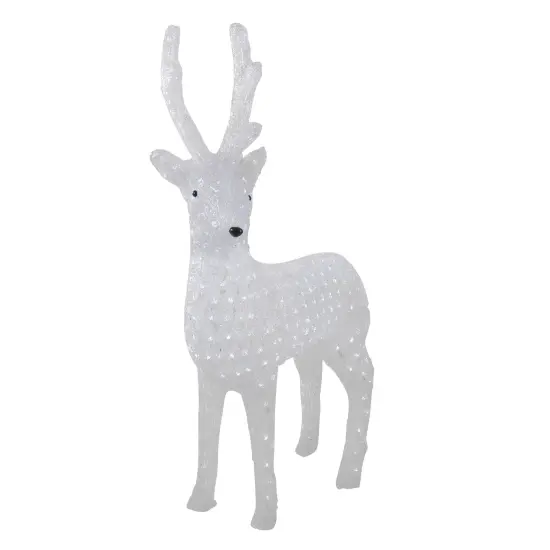 Northlight 41" Lighted Commercial Grade Acrylic Reindeer Christmas Display Decoration White {3}