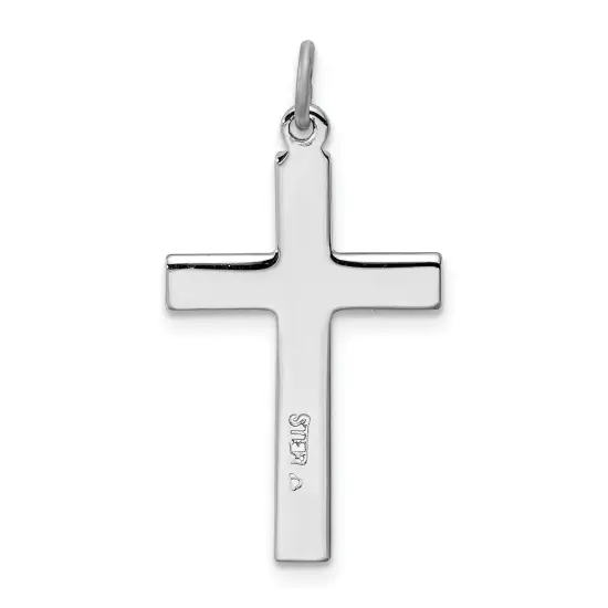 Sterling Silver Cross Charm Jewerly 27mm x 16mm {3}