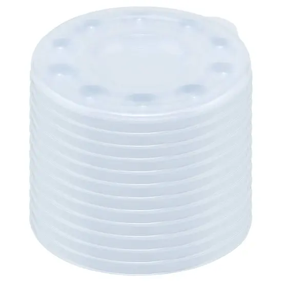 Creative Mark 10-Well Round Plastic Paint Palette - Packs of 12, Durable, Reusable, Solvent-Resistant, with Oversized Paint Wells For Students, Artists, Teachers - 7.4ml (0.25oz) per Well {1}