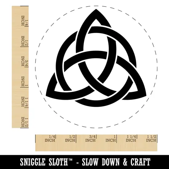 Celtic Triquetra Knot Silhouette Self-Inking Rubber Stamp for Stamping Crafting Planners Black {1}