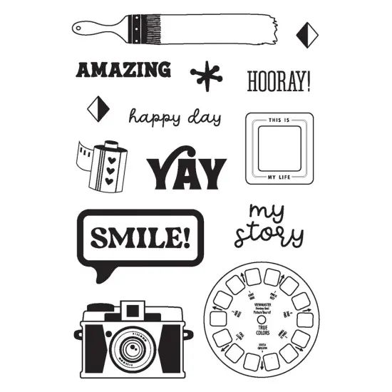 True Colors Photopolymer Clear Stamps-14/Pkg {4}